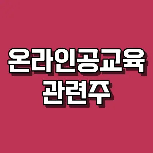 온라인 공교육 관련주