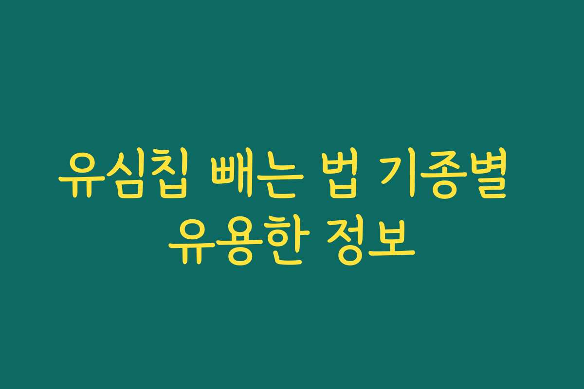 유심칩 빼는 법 기종별 유용한 정보