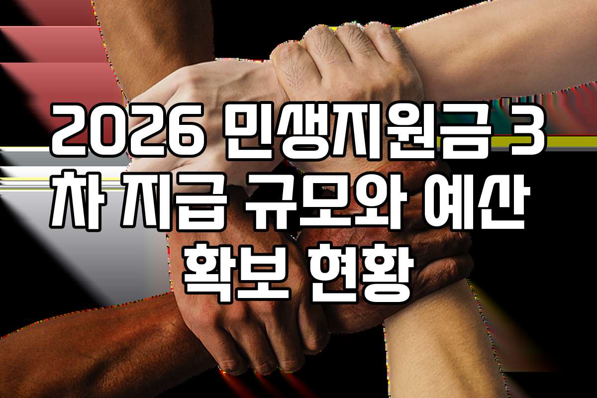 2026 민생지원금 3차 지급 규모와 예산 확보 현황
