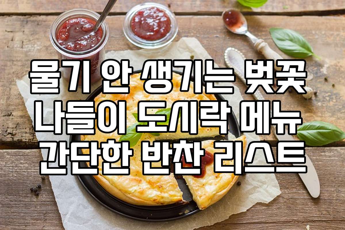 물기 안 생기는 벚꽃 나들이 도시락 메뉴 간단한 반찬 리스트