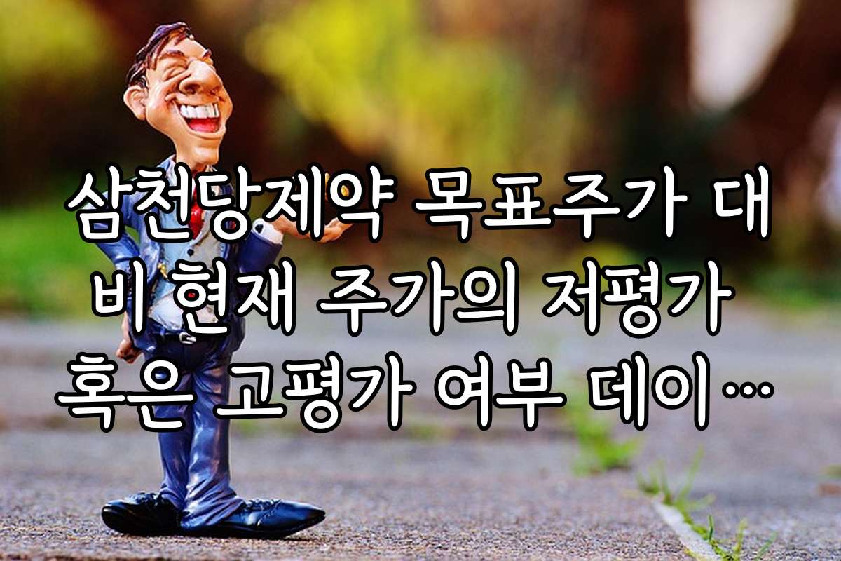 삼천당제약 목표주가 대비 현재 주가의 저평가 혹은 고평가 여부 데이터 분석