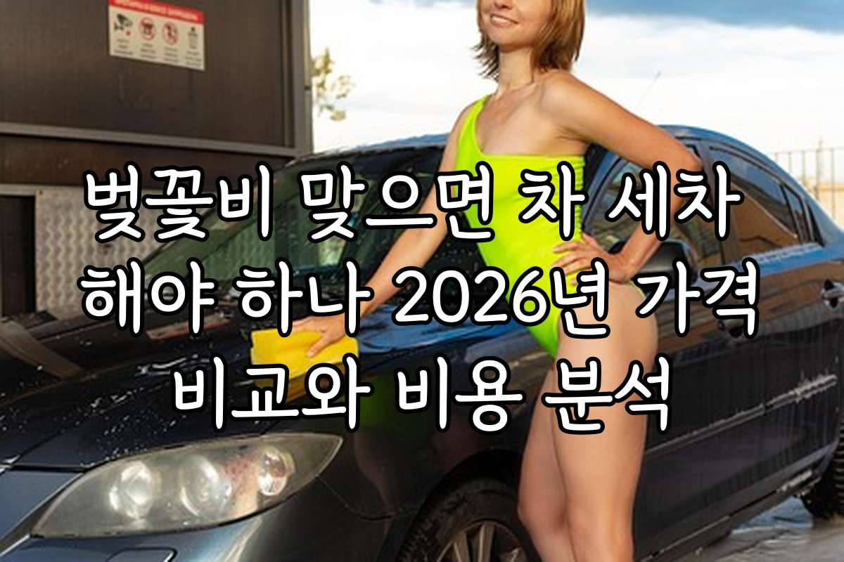 벚꽃비 맞으면 차 세차 해야 하나 2026년 가격비교와 비용 분석