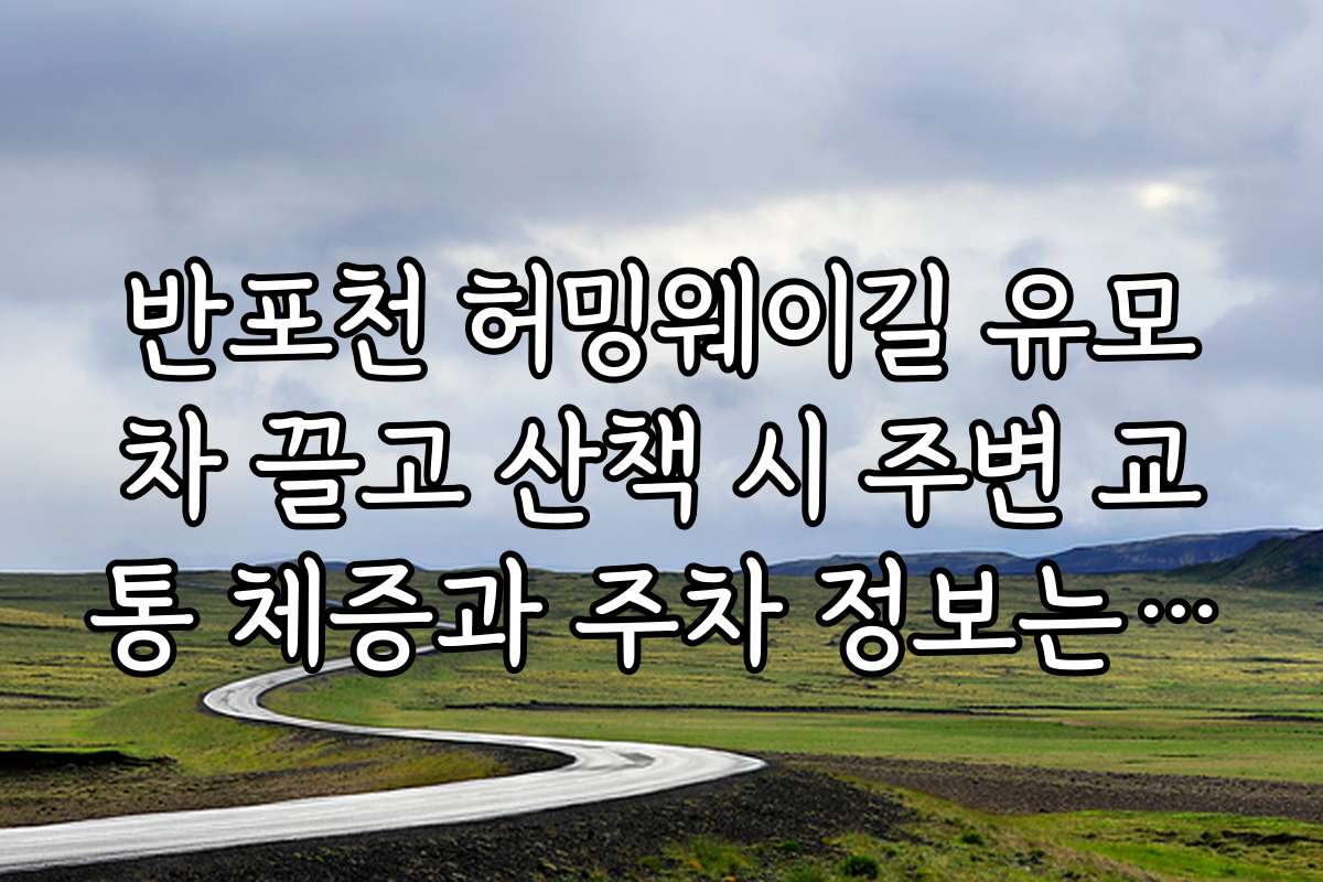 반포천 허밍웨이길 유모차 끌고 산책 시 주변 교통 체증과 주차 정보는 어떻게 되나