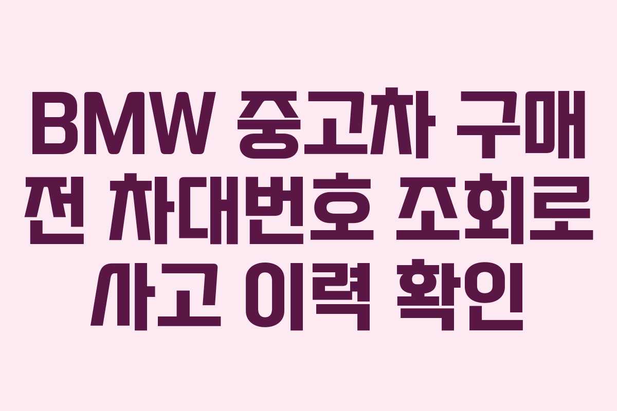 BMW-중고차-구매-전-차대번호-조회로-사고-이력-확인