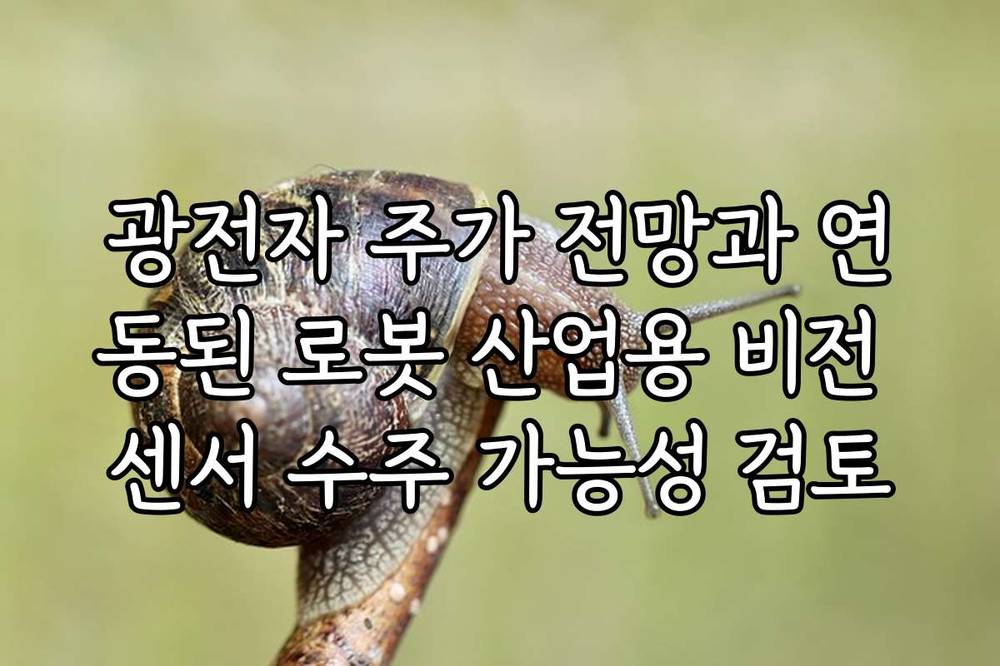광전자 주가 전망과 연동된 로봇 산업용 비전 센서 수주 가능성 검토