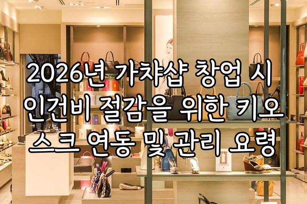 2026년 가챠샵 창업 시 인건비 절감을 위한 키오스크 연동 및 관리 요령