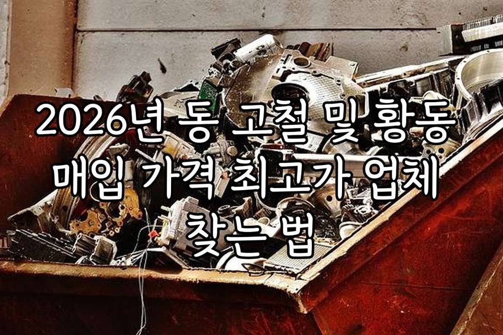 2026년 동 고철 및 황동 매입 가격 최고가 업체 찾는 법