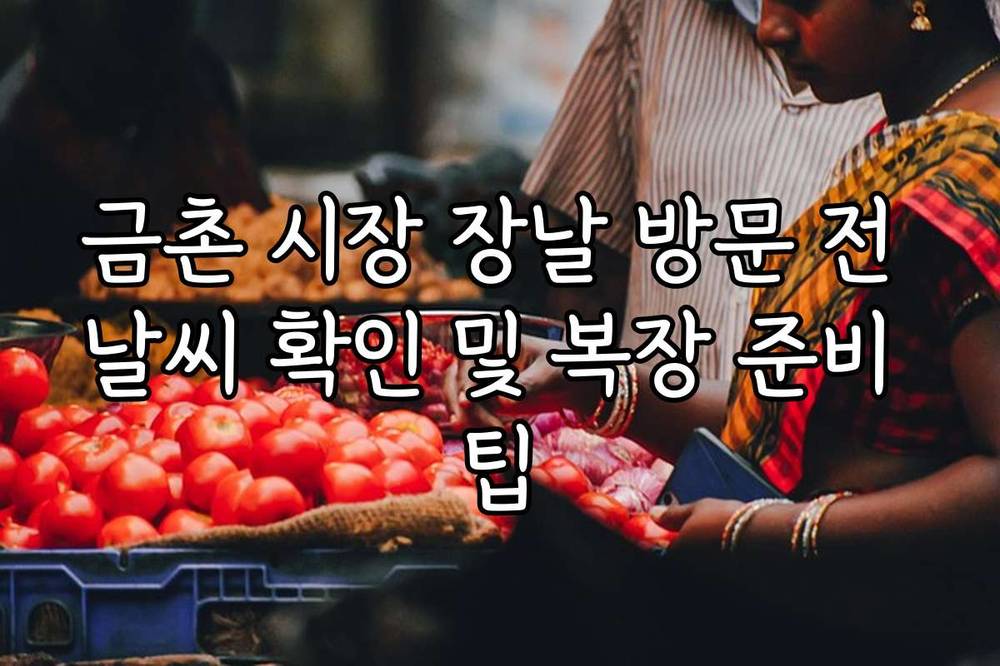 금촌 시장 장날 방문 전 날씨 확인 및 복장 준비 팁