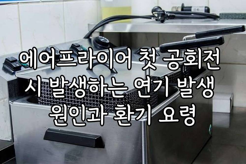 에어프라이어 첫 공회전 시 발생하는 연기 발생 원인과 환기 요령