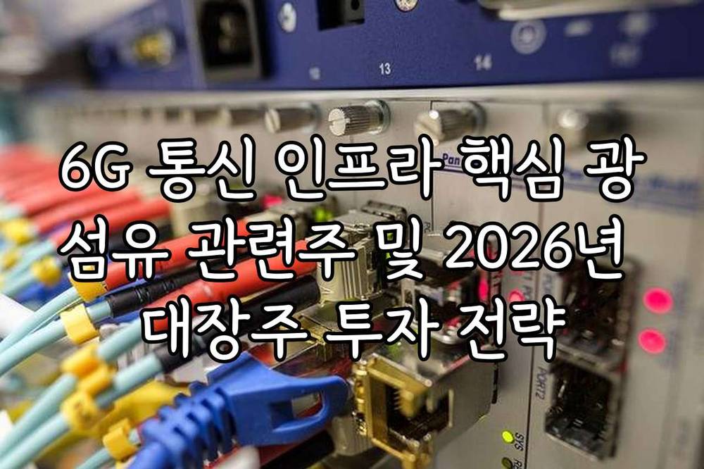 6G 통신 인프라 핵심 광섬유 관련주 및 2026년 대장주 투자 전략