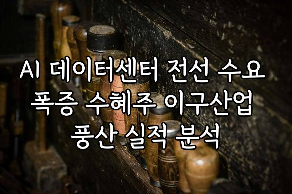 AI 데이터센터 전선 수요 폭증 수혜주 이구산업 풍산 실적 분석