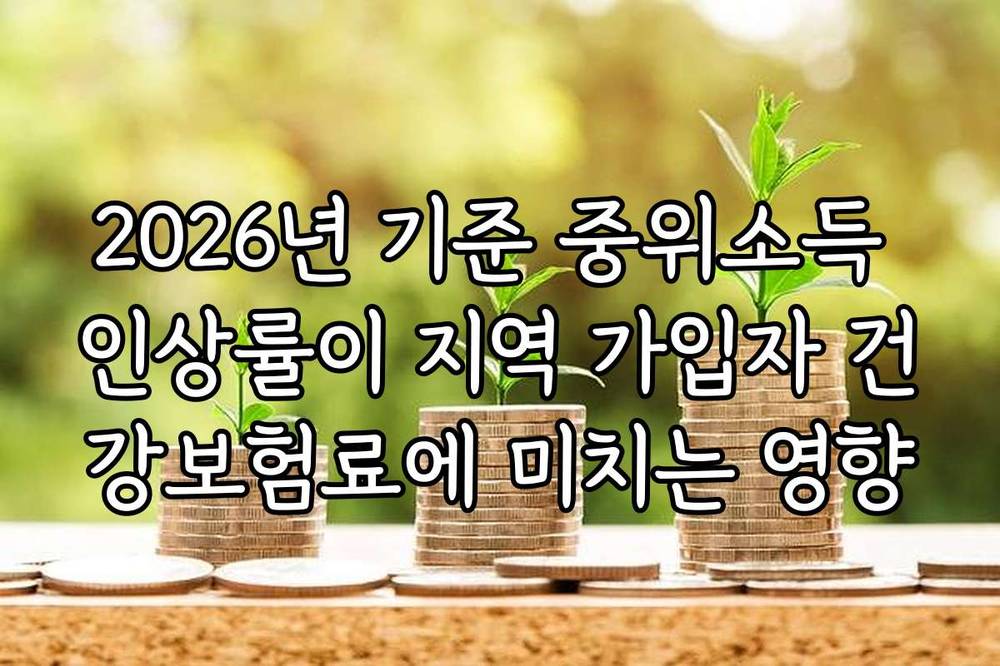 2026년 기준 중위소득 인상률이 지역 가입자 건강보험료에 미치는 영향