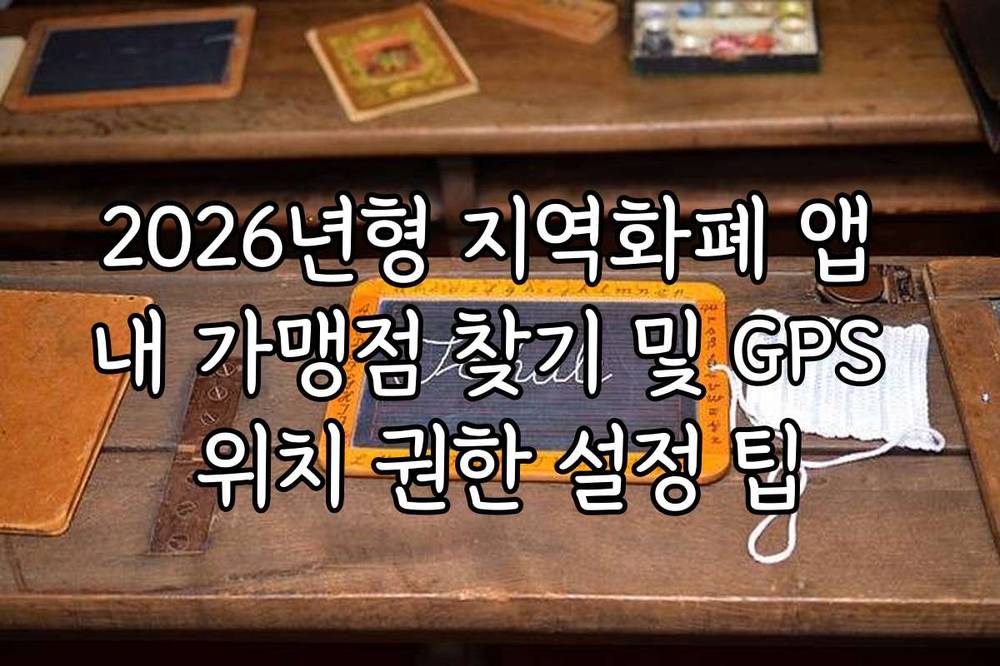 2026년형 지역화폐 앱 내 가맹점 찾기 및 GPS 위치 권한 설정 팁