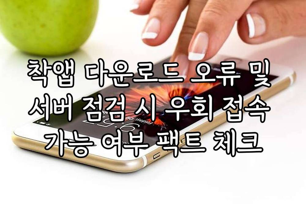 착앱 다운로드 오류 및 서버 점검 시 우회 접속 가능 여부 팩트 체크