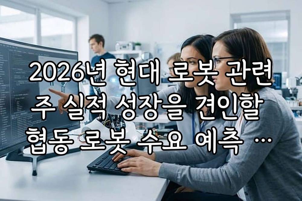 2026년 현대 로봇 관련주 실적 성장을 견인할 협동 로봇 수요 예측 팩트 체크