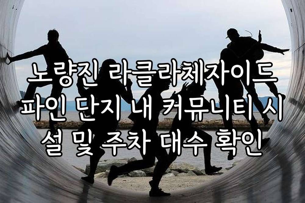 노량진 라클라체자이드파인 단지 내 커뮤니티 시설 및 주차 대수 확인