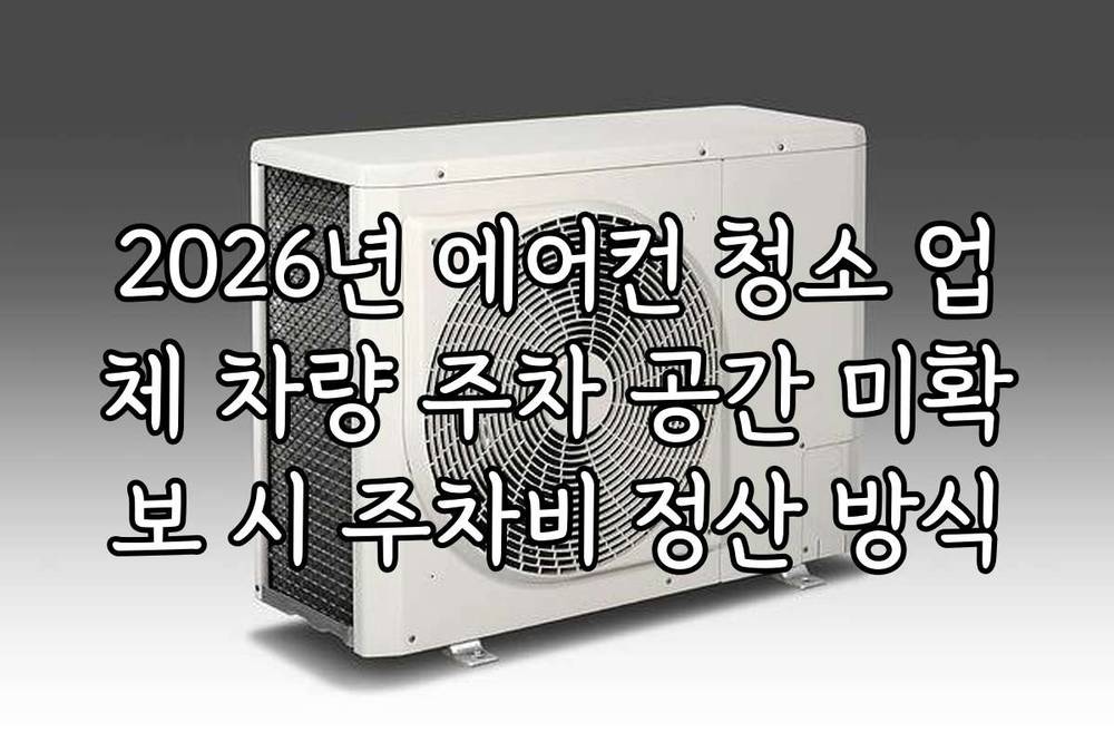 2026년 에어컨 청소 업체 차량 주차 공간 미확보 시 주차비 정산 방식