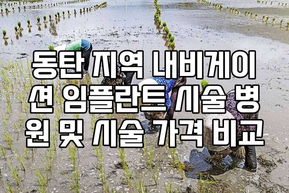 동탄 지역 내비게이션 임플란트 시술 병원 및 시술 가격 비교