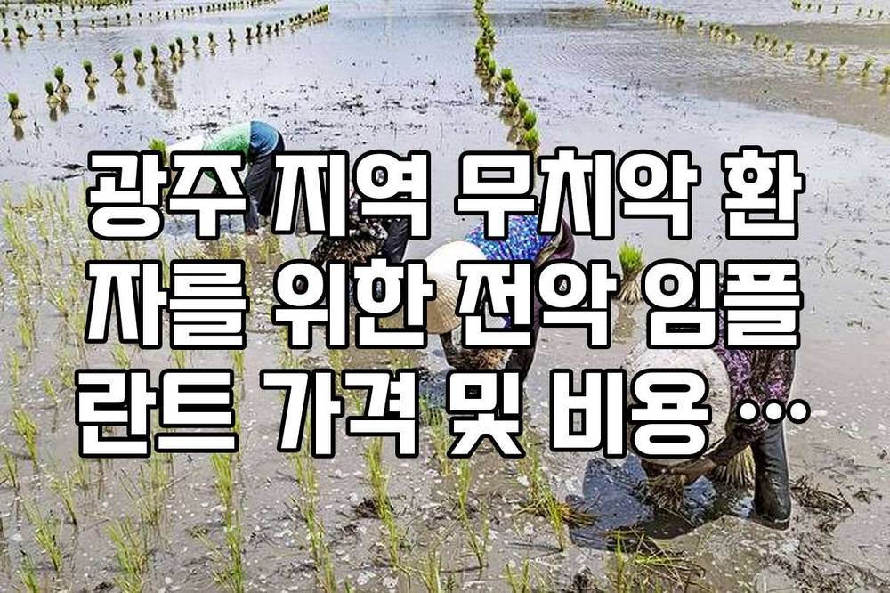 광주 지역 무치악 환자를 위한 전악 임플란트 가격 및 비용 상세 정리