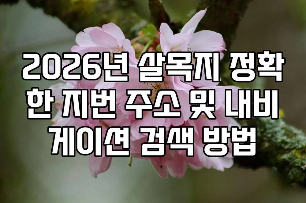2026년 살목지 정확한 지번 주소 및 내비게이션 검색 방법
