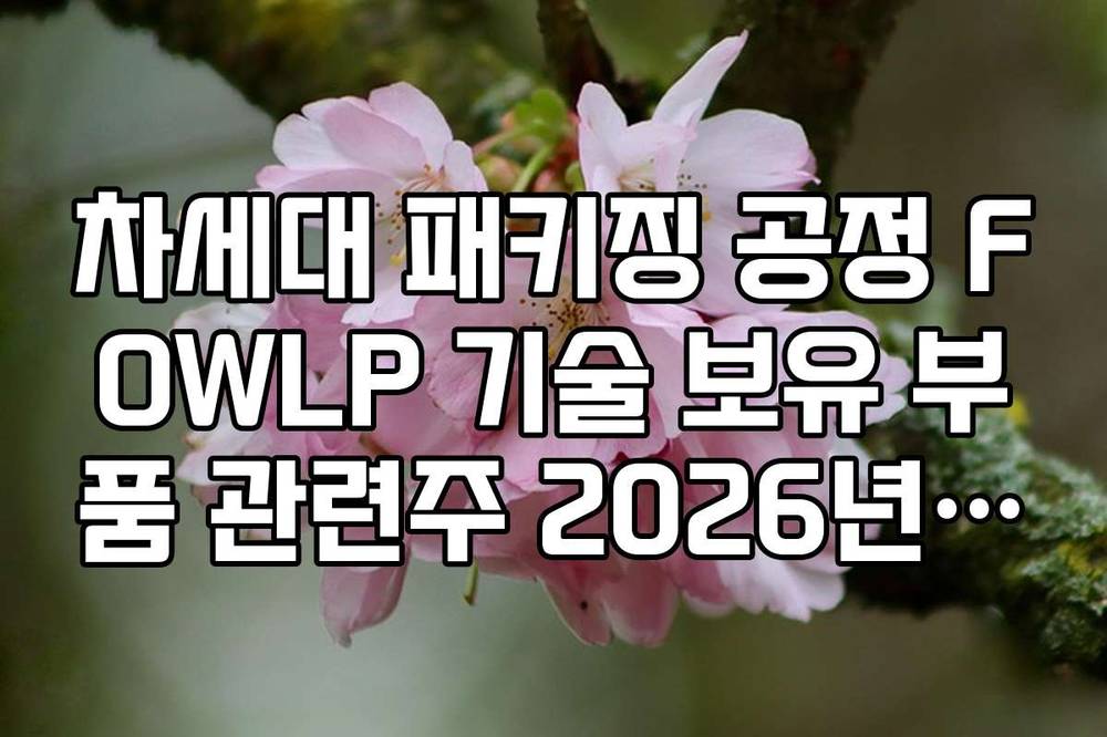 차세대 패키징 공정 FOWLP 기술 보유 부품 관련주 2026년 전망