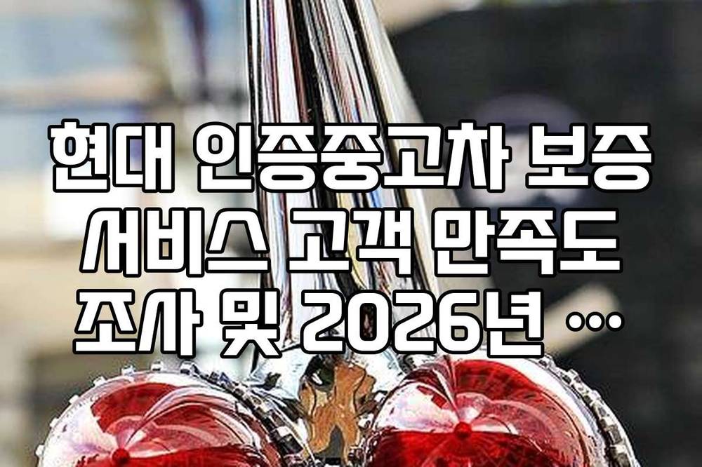 현대 인증중고차 보증 서비스 고객 만족도 조사 및 2026년 개선 사항