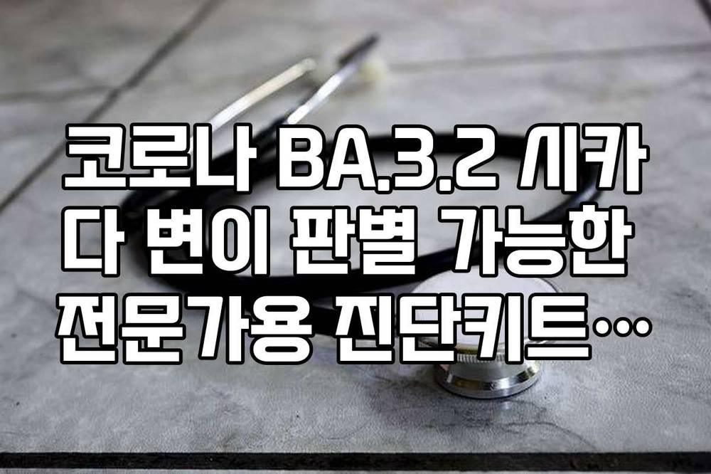 코로나 BA.3.2 시카다 변이 판별 가능한 전문가용 진단키트 공급 현황