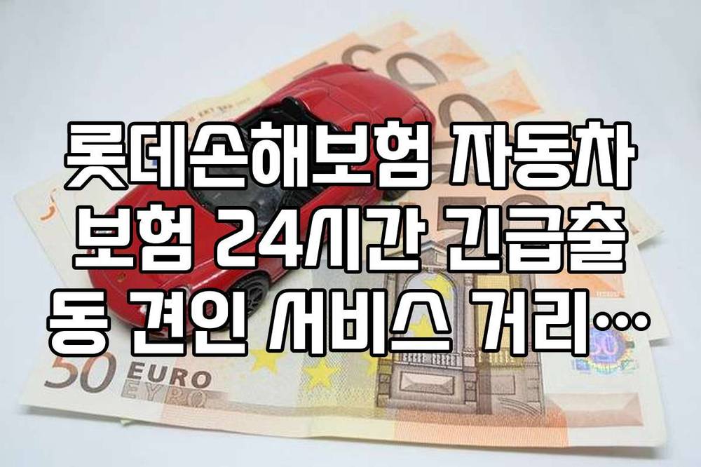 롯데손해보험 자동차보험 24시간 긴급출동 견인 서비스 거리 연장 특약 확인