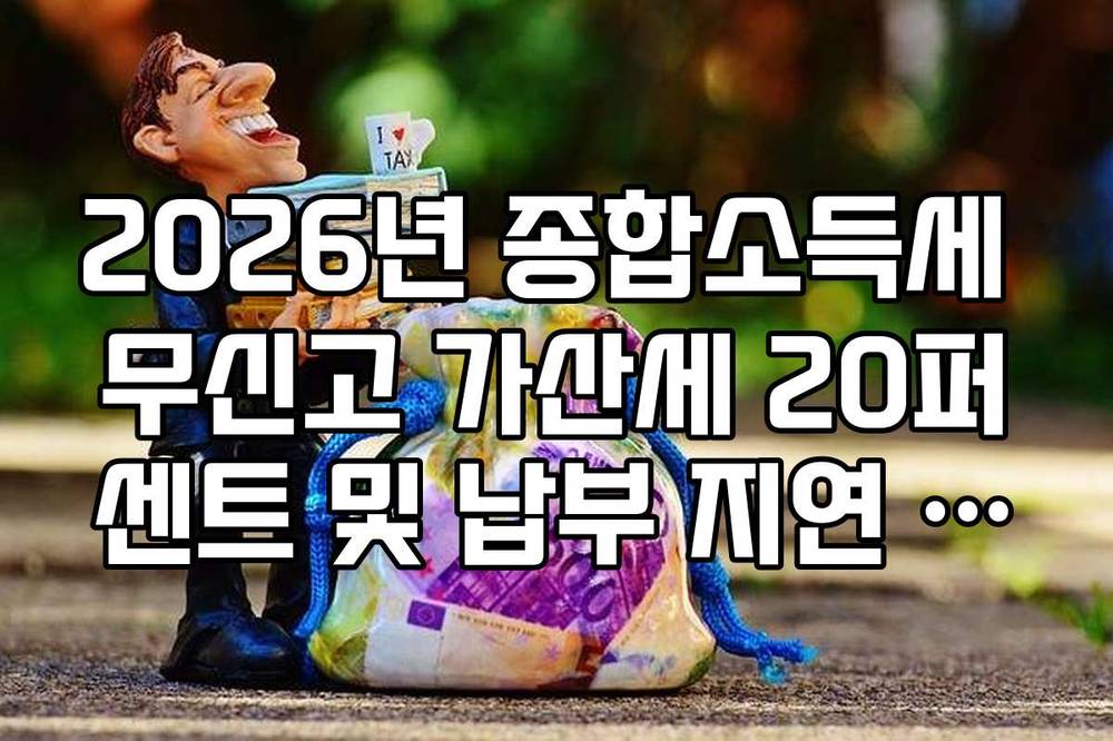2026년 종합소득세 무신고 가산세 20퍼센트 및 납부 지연 이자 일별 계산법