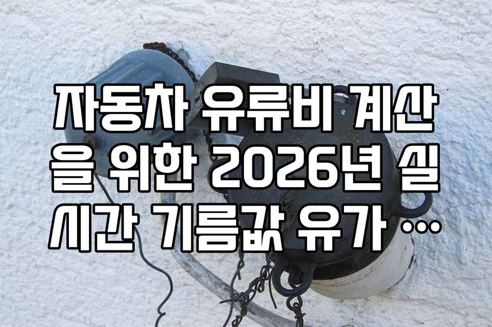자동차 유류비 계산을 위한 2026년 실시간 기름값 유가 정보 앱 추천