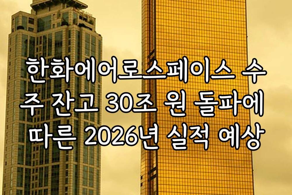 한화에어로스페이스 수주 잔고 30조 원 돌파에 따른 2026년 실적 예상