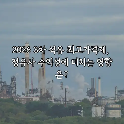 2026 3차 석유 최고가격제, 정유사 수익성에 미치는 영향은?
