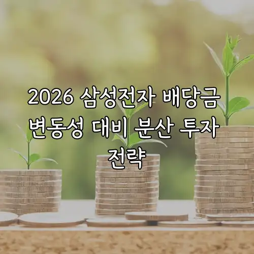 2026 삼성전자 배당금 변동성 대비 분산 투자 전략