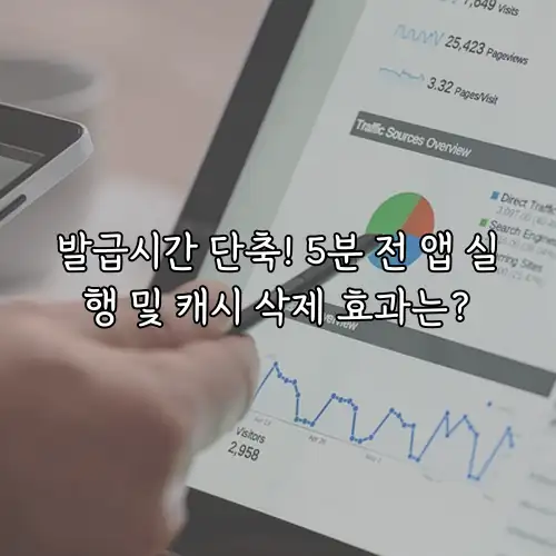 발급시간 단축! 5분 전 앱 실행 및 캐시 삭제 효과는?