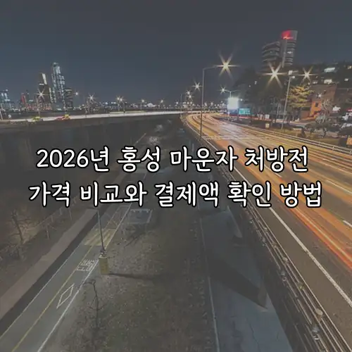 2026년 홍성 마운자 처방전 가격 비교와 결제액 확인 방법