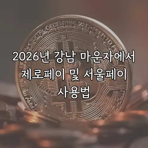 2026년 강남 마운자에서 제로페이 및 서울페이 사용법