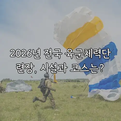 2026년 전국 육군체력단련장, 시설과 코스는?
