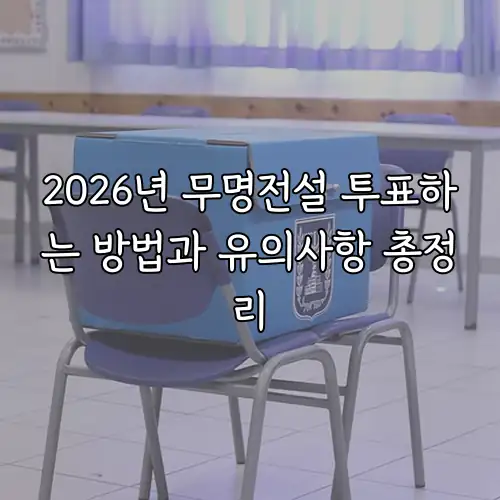 2026년 무명전설 투표하는 방법과 유의사항 총정리