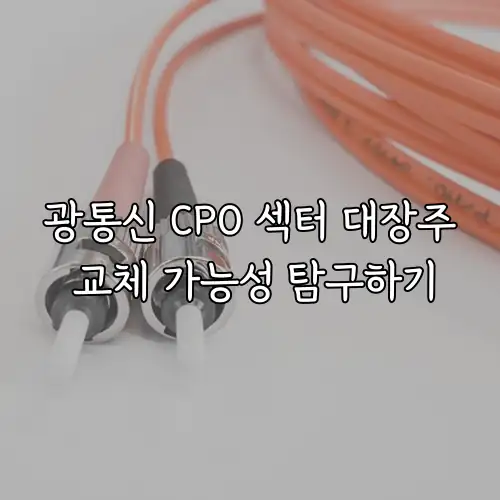 광통신 CPO 섹터 대장주 교체 가능성 탐구하기