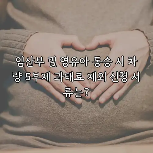 임산부 및 영유아 동승 시 차량 5부제 과태료 제외 신청 서류는?