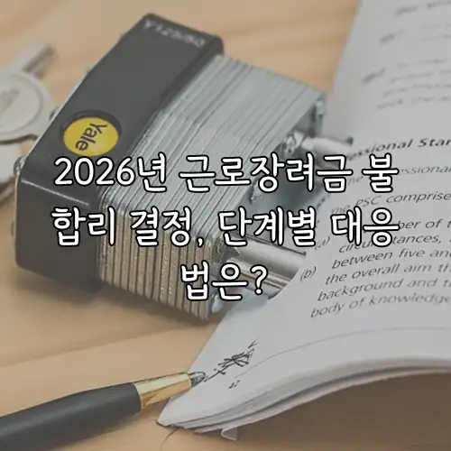 2026년 근로장려금 불합리 결정, 단계별 대응법은?