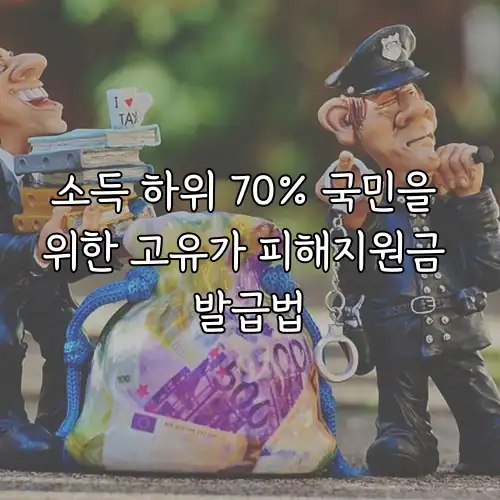 소득 하위 70% 국민을 위한 고유가 피해지원금 발급법