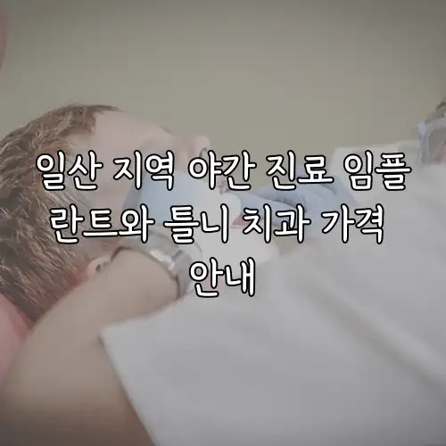 일산 지역 야간 진료 임플란트와 틀니 치과 가격 안내