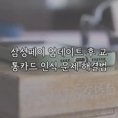삼성페이 업데이트 후 교통카드 인식 문제 해결법