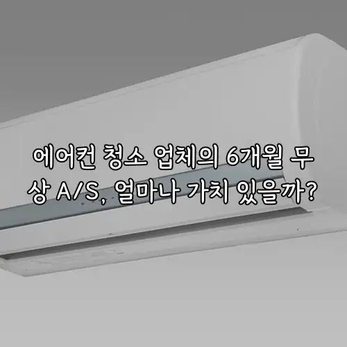 에어컨 청소 업체의 6개월 무상 A/S, 얼마나 가치 있을까?