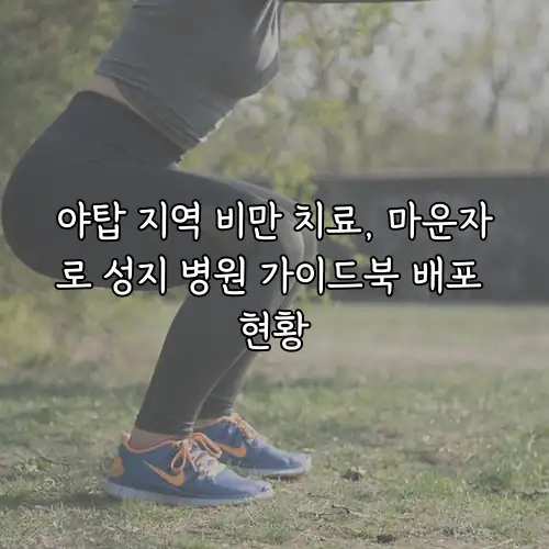 야탑 지역 비만 치료, 마운자로 성지 병원 가이드북 배포 현황