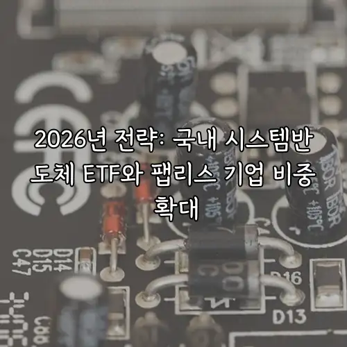 2026년 전략: 국내 시스템반도체 ETF와 팹리스 기업 비중 확대