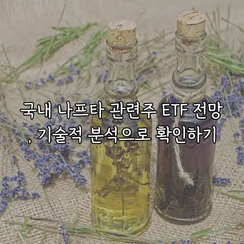 국내 나프타 관련주 ETF 전망, 기술적 분석으로 확인하기