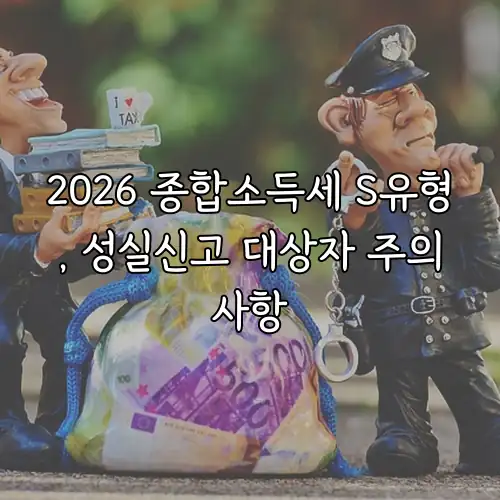 2026 종합소득세 S유형, 성실신고 대상자 주의사항